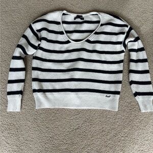 Striped Navy and White Sweater